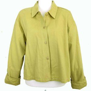 Mill Valley 100% Cotton Yellow Gold Women's Size L / XL Lagenlook Top Jacket